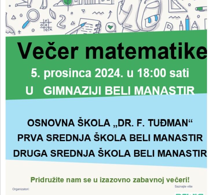 POZIVNICA ZA VEČER MATEMATIKE