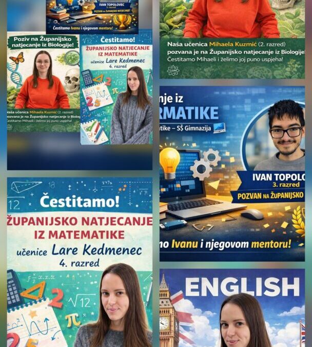 Natjecanja 2025./2026. iz predmetne nastave