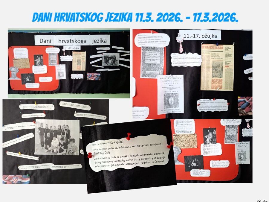 Obilježeni Dani hrvatskog jezika u našoj školi
