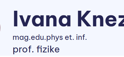Još jedan profesionalni uspjeh profesorice Ivane!
