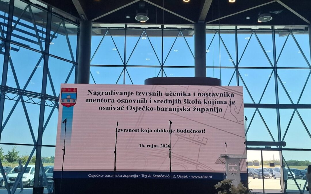 Osječko – baranjska županija nagradila izvrsne učenike i mentore